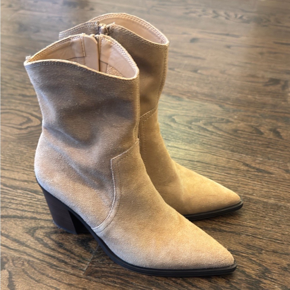 ⚜️ Express Tan Suede Ankle Boots